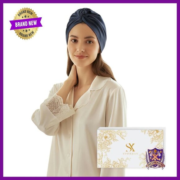 100% Mulberry Silk Sleep Bonnet, Adjustable Tie, Hair Protection main image 7